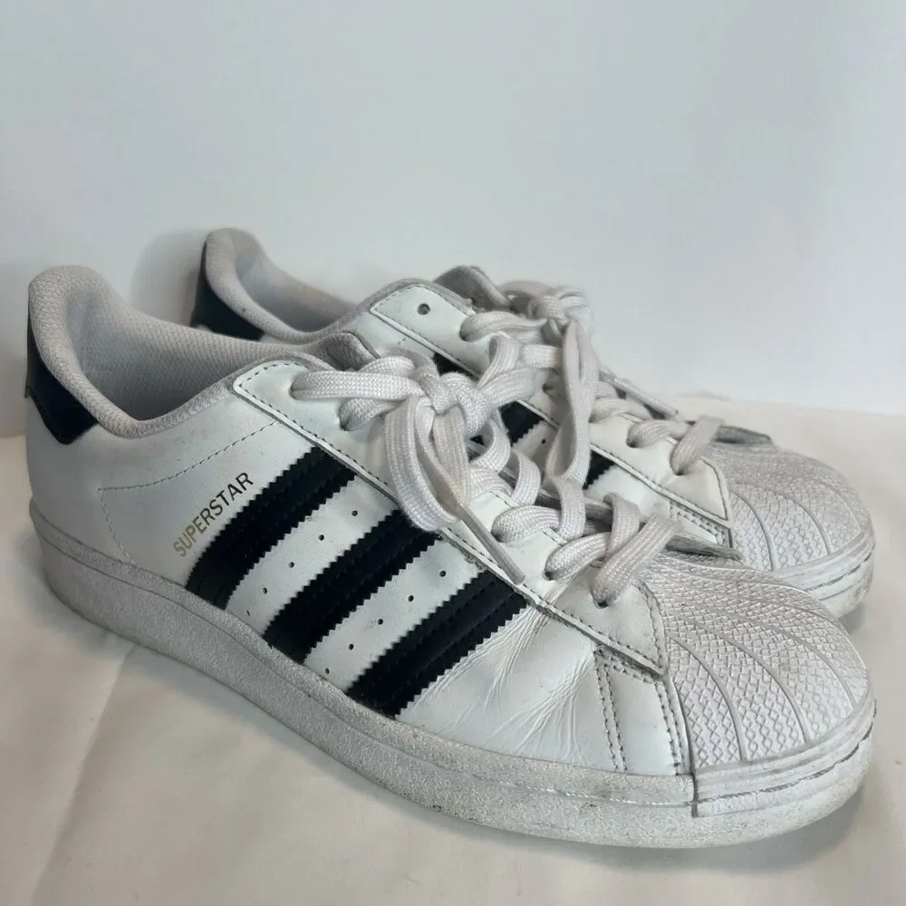 Adidas Womens Superstar FV3284 White Black Casual Shoes Sneakers Size 8.5